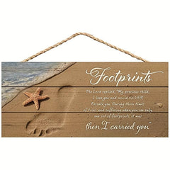 Beach Print Wooden Wall Hanging Plaque Room Decor Home Decor