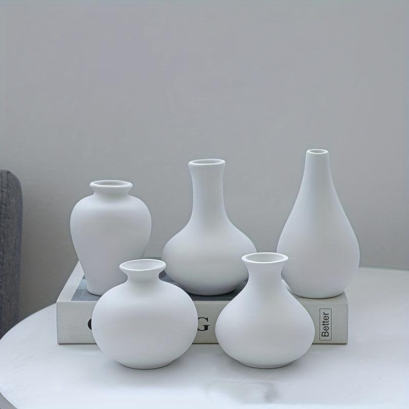 Modern Rustic Farmhouse Ceramic Vase for Pampas Grass and Dried Flowers