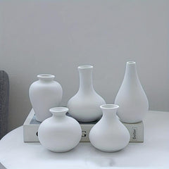 Modern Rustic Farmhouse Ceramic Vase for Pampas Grass and Dried Flowers