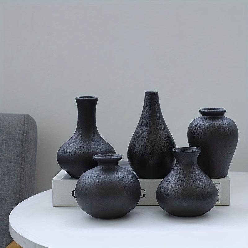 Modern Rustic Farmhouse Ceramic Vase for Pampas Grass and Dried Flowers
