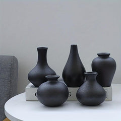 Modern Rustic Farmhouse Ceramic Vase for Pampas Grass and Dried Flowers