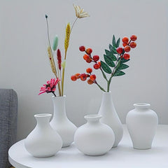 Modern Rustic Farmhouse Ceramic Vase for Pampas Grass and Dried Flowers