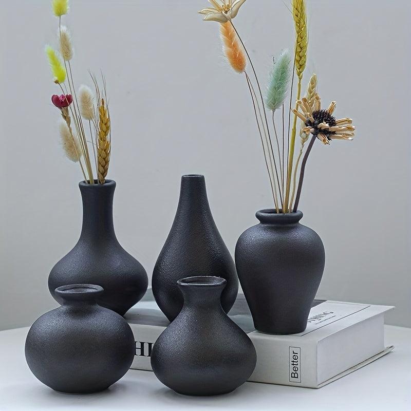 Modern Rustic Farmhouse Ceramic Vase for Pampas Grass and Dried Flowers
