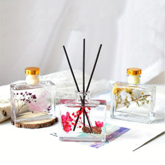 10pcs Aromatherapy Rattan Sticks & 1pc Dried Flower Home Decor