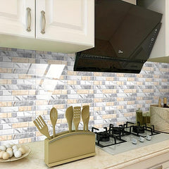48pcs Marble Tile Stickers Peel & Stick for Bathroom Kitchen Backsplash