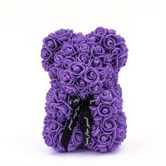 PE Rose Bear Artificial Foam Flowers Bear Of Roses Immortal Flower Gift