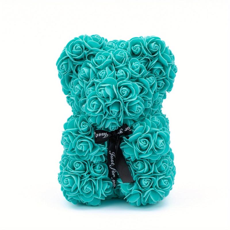 PE Rose Bear Artificial Foam Flowers Bear Of Roses Immortal Flower Gift