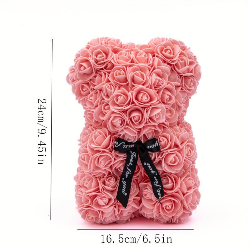 PE Rose Bear Artificial Foam Flowers Bear Of Roses Immortal Flower Gift