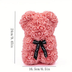 PE Rose Bear Artificial Foam Flowers Bear Of Roses Immortal Flower Gift