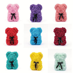 PE Rose Bear Artificial Foam Flowers Bear Of Roses Immortal Flower Gift