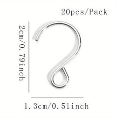 20pcs S Shape Hooks Multifunctional Metal Hooks for DIY Wall Decor