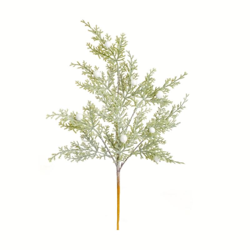 4pcs Christmas Artificial Berries Pine Branches Faux Cedar Picks
