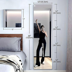 4pcs Waterproof Acrylic Mirror Sticker Self Adhesive