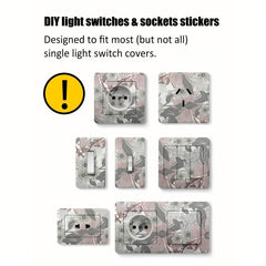 Modern Art Abstract Flower Removable Sticker for Home Decor
