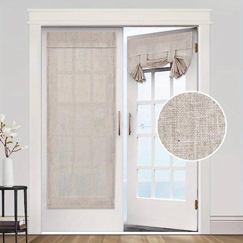 French Door Curtains Privacy Tie Up Shade 66x172cm
