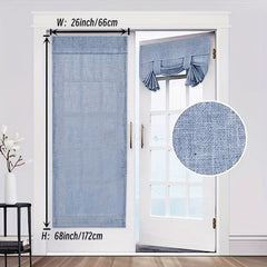 French Door Curtains Privacy Tie Up Shade 66x172cm