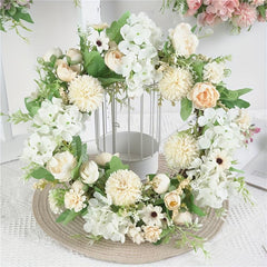 Peony Summer Front Door Wreath 38cm Artificial Wreath Indoor Outdoor Decoration