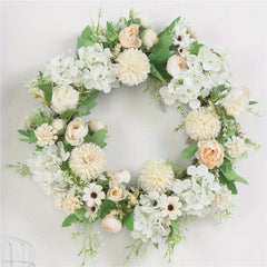 Peony Summer Front Door Wreath 38cm Artificial Wreath Indoor Outdoor Decoration