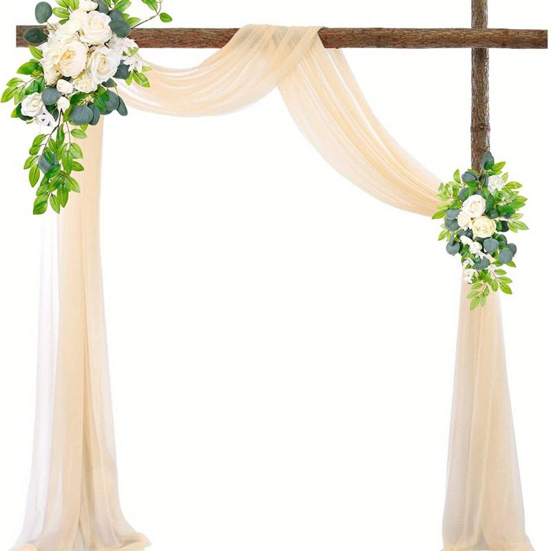 Wedding Arch Draping Fabric Sheer Backdrop Curtains Tulle Drapery