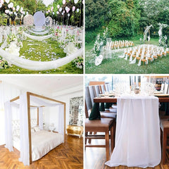 Wedding Arch Draping Fabric Sheer Backdrop Curtains Tulle Drapery
