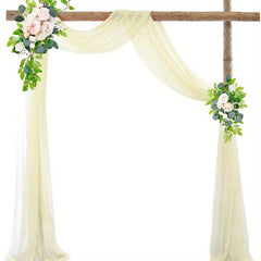 Wedding Arch Draping Fabric Sheer Backdrop Curtains Tulle Drapery