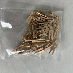 50pcs Wooden Clip Photo Clip Memo Clip Small Clip