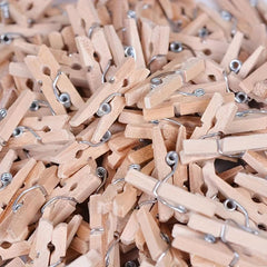 50pcs Wooden Clip Photo Clip Memo Clip Small Clip