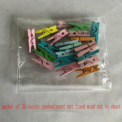 50pcs Wooden Clip Photo Clip Memo Clip Small Clip