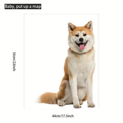 Creative Dog Door Sticker Shiba Inu Pattern Wall Sticker