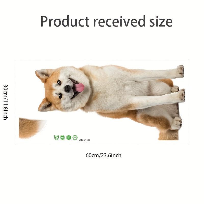Creative Dog Door Sticker Shiba Inu Pattern Wall Sticker