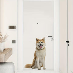 Creative Dog Door Sticker Shiba Inu Pattern Wall Sticker