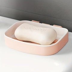 Wall Mounted Soap Holder Plastic Soap Rack Punch Drain Soap Tray Soap Storage
