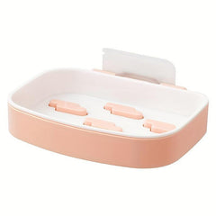 Wall Mounted Soap Holder Plastic Soap Rack Punch Drain Soap Tray Soap Storage