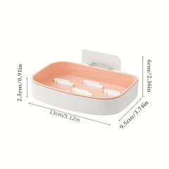 Wall Mounted Soap Holder Plastic Soap Rack Punch Drain Soap Tray Soap Storage