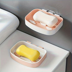 Wall Mounted Soap Holder Plastic Soap Rack Punch Drain Soap Tray Soap Storage