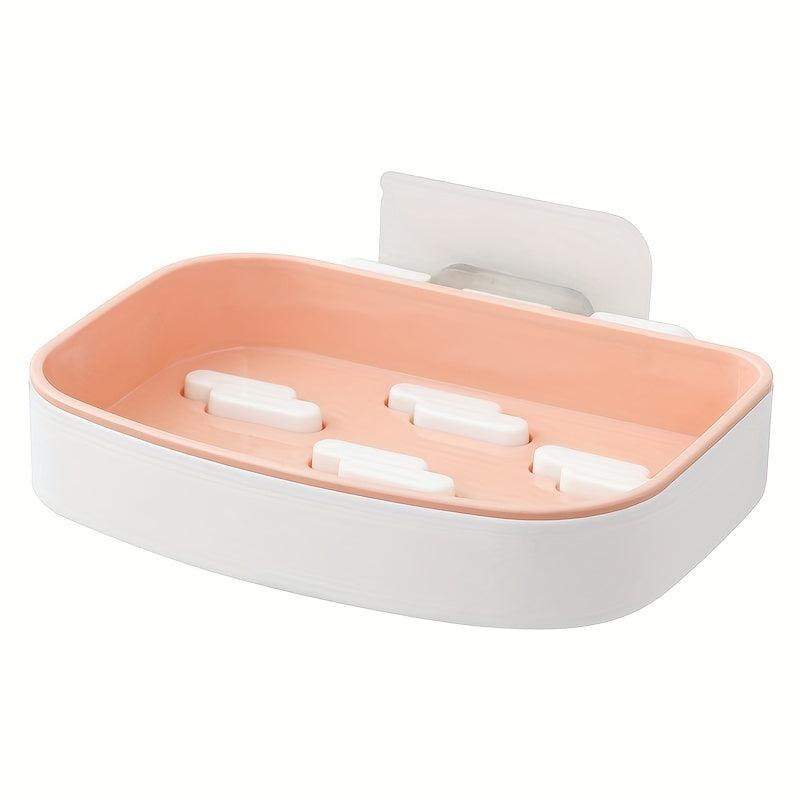 Wall Mounted Soap Holder Plastic Soap Rack Punch Drain Soap Tray Soap Storage