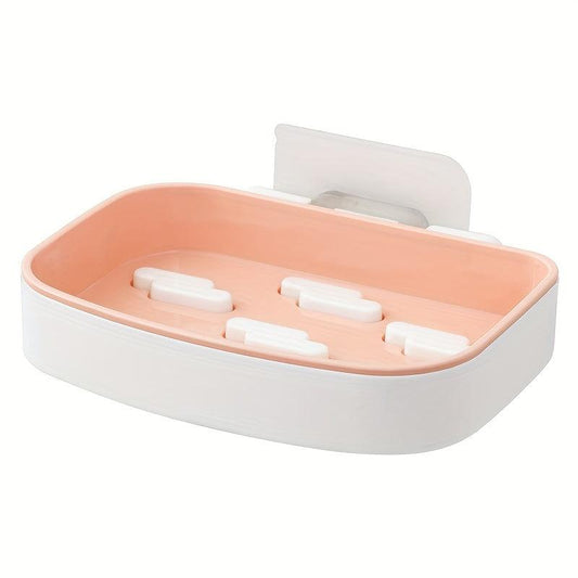 Wall Mounted Soap Holder Plastic Soap Rack Punch Drain Soap Tray Soap Storage