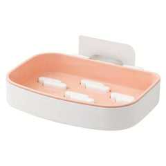 Wall Mounted Soap Holder Plastic Soap Rack Punch Drain Soap Tray Soap Storage