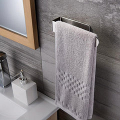 Stainless Steel Towel Bar Adhesive Bathroom Rack Wall Mounted Holder