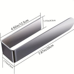 Stainless Steel Towel Bar Adhesive Bathroom Rack Wall Mounted Holder