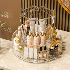 360 Rotating Cosmetic Storage Box Large Capacity Makeup Display Case