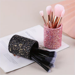 Makeup Brush Storage Bucket Sequin Decorative Eyebrow Pencil Brush Pen Storage