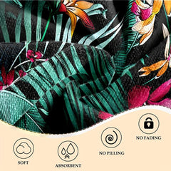 Plants Pattern XL Beach Towel Quick Dry Water Absorbent 59x29