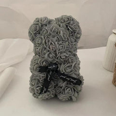 Rose Bear Artificial Foam Flowers for Valentines Mothers Anniversary Wedding
