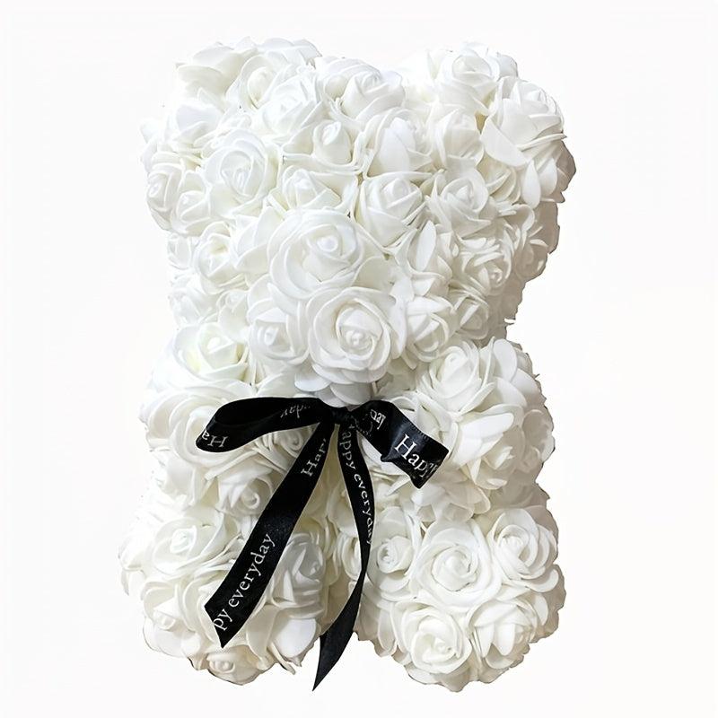 Rose Bear Artificial Foam Flowers for Valentines Mothers Anniversary Wedding