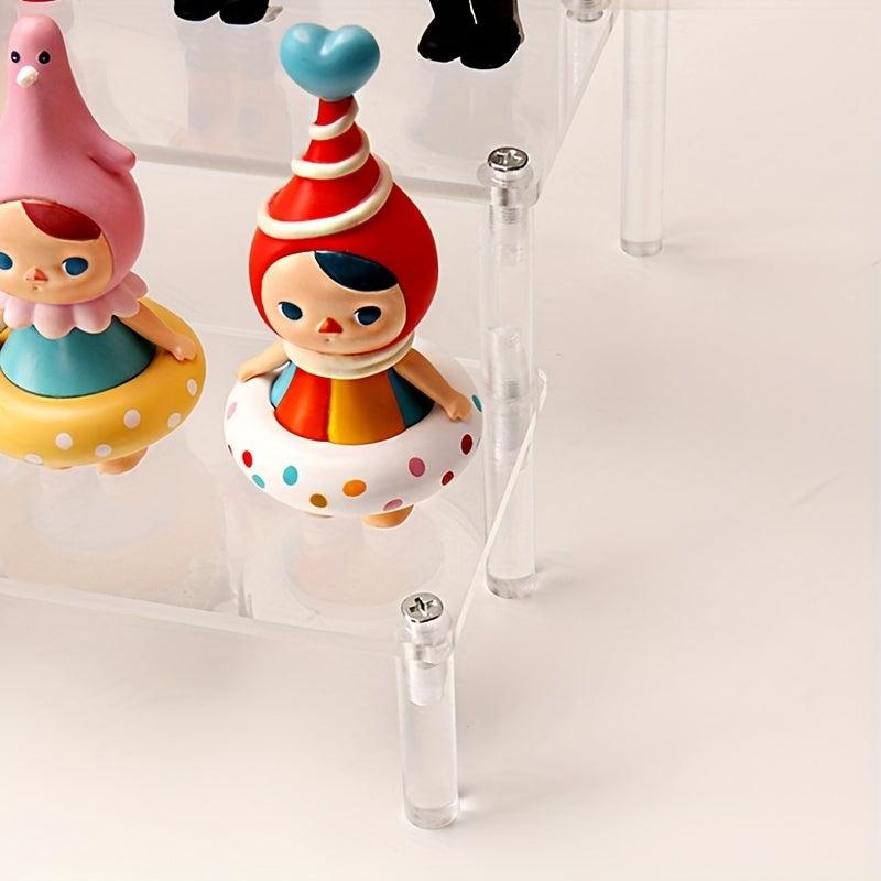 Acrylic Display Stand Pottery Storage Rack Doll Clay Figurine