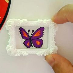Resin Photo Frame for Wall Hanging and Dollhouse Decor