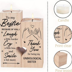 Double Sided Printed Large Candle Holder To My Besite Gift Friendship Gift