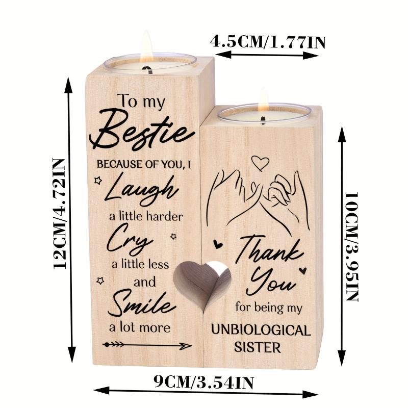 Double Sided Printed Large Candle Holder To My Besite Gift Friendship Gift