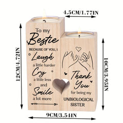 Double Sided Printed Large Candle Holder To My Besite Gift Friendship Gift